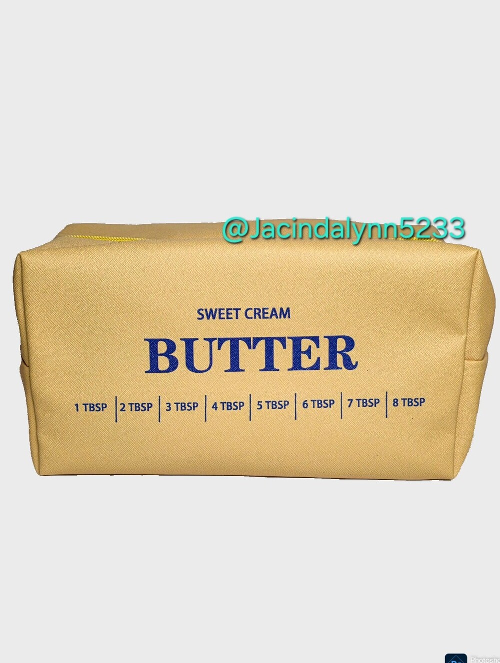 Butter Shape Cosmetic Bag Bright Yellow Travel Makeup Pouch Novelty Fashion Bags